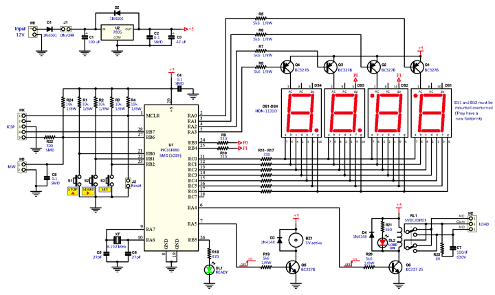 Schematic diagram of Digital Super Timer